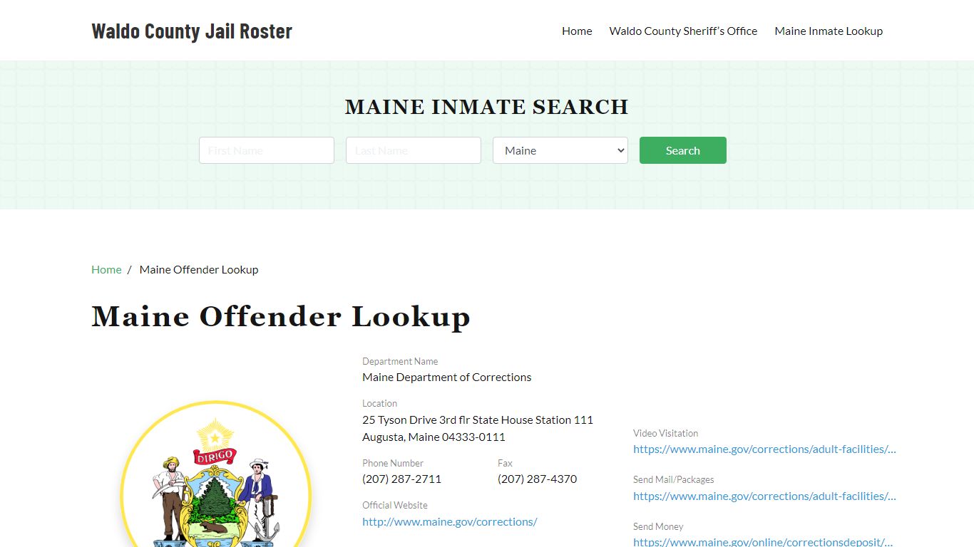 Maine Inmate Search, Jail Rosters - Waldo County Jail