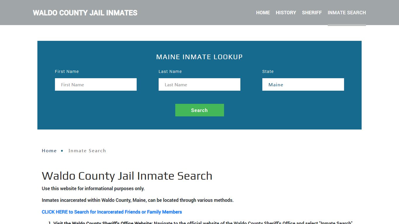 Waldo County, ME Detainee Lookup